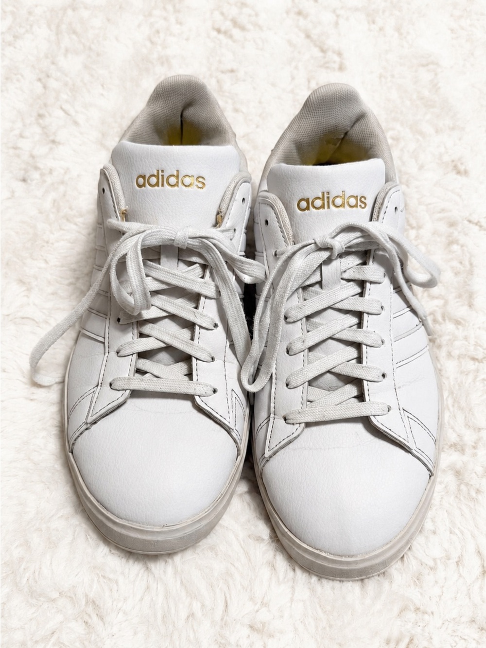 Adidas Women's Sneakers Grand Court 2.0 White / Gold Pre  Size 10